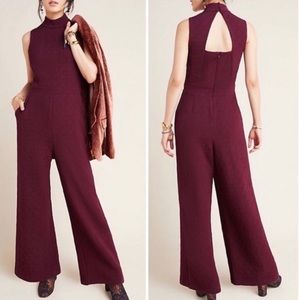 Anthropologie Mock Neck Jumpsuit